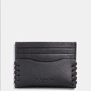 COPY - NWT COACH Men’s Slim Card Case W/ Baseball Stitch